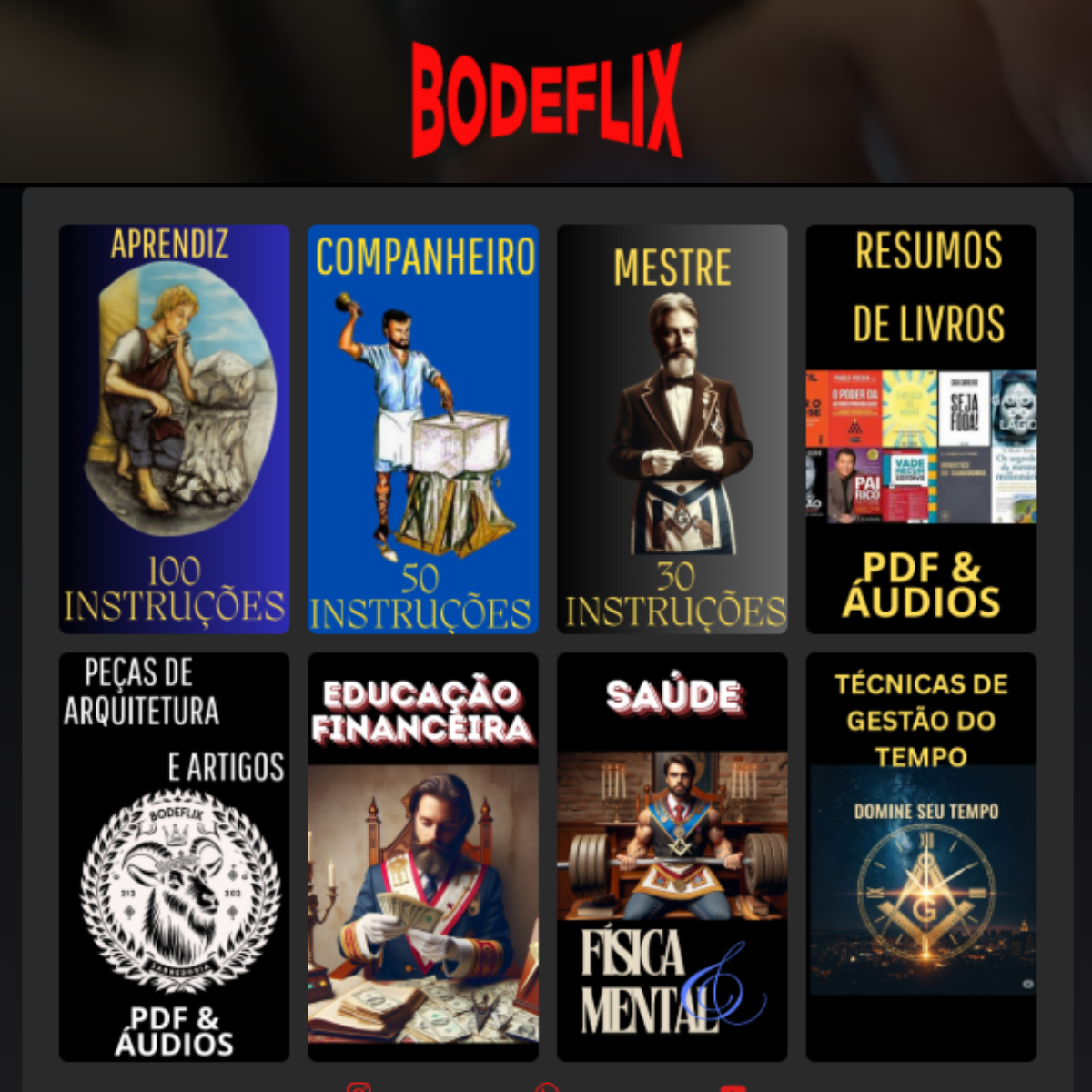 Prévia do portal Bodeflix (substitua por imagem real da área de membros)